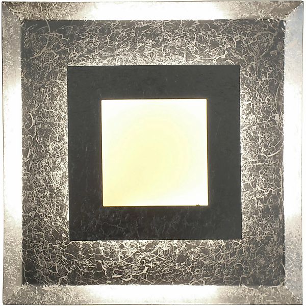 Luce Design LED-Wandleuchte Window 1-flammig Silber 39 cm x 39 cm günstig online kaufen