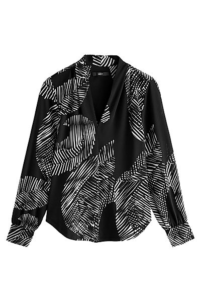 Next Blusenshirt Langärmelige Bluse mit V-Ausschnitt günstig online kaufen