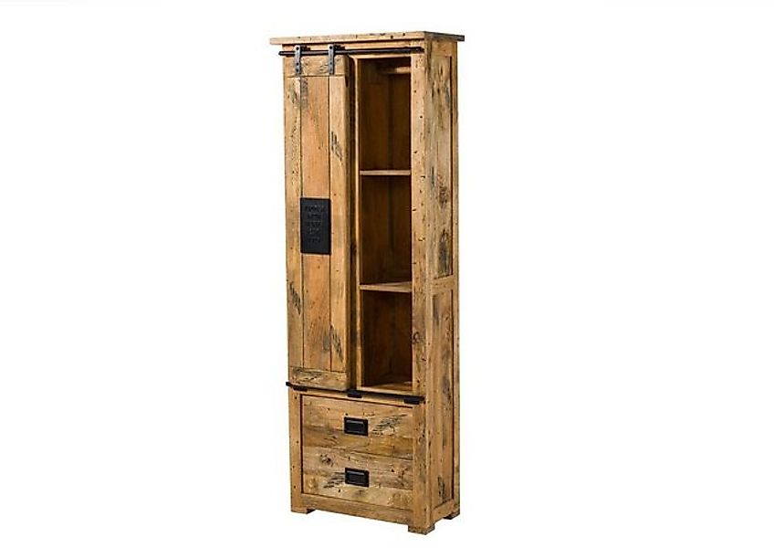 Massivmoebel24 Dreh-/Schwebetürenschrank (Schrank Mango 70x35x195 natur lac günstig online kaufen