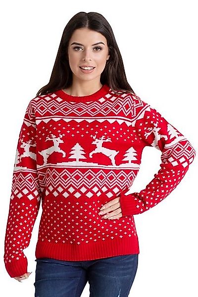 BlauerHafen Weihnachtspullover Damen Weihnachts Pullover lange Ärmel Knit R günstig online kaufen