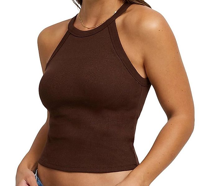 cfab by creamy fabrics BH-Hemd Neckholder Bratop-Ash Brown-M (1-tlg) günstig online kaufen