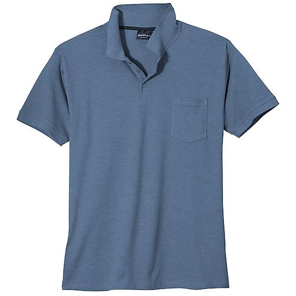 north 56 4 Poloshirt North 56°4 Allsize XXL Poloshirt jeansblau melange günstig online kaufen