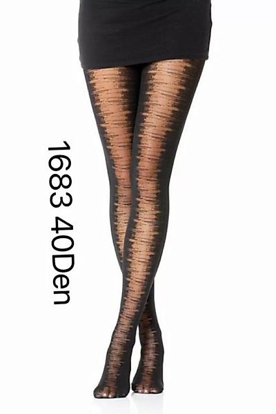 COFI 1453 Leggings Damen Strumpfhose mit Muster Durchsichtig Baumwollzwicke günstig online kaufen