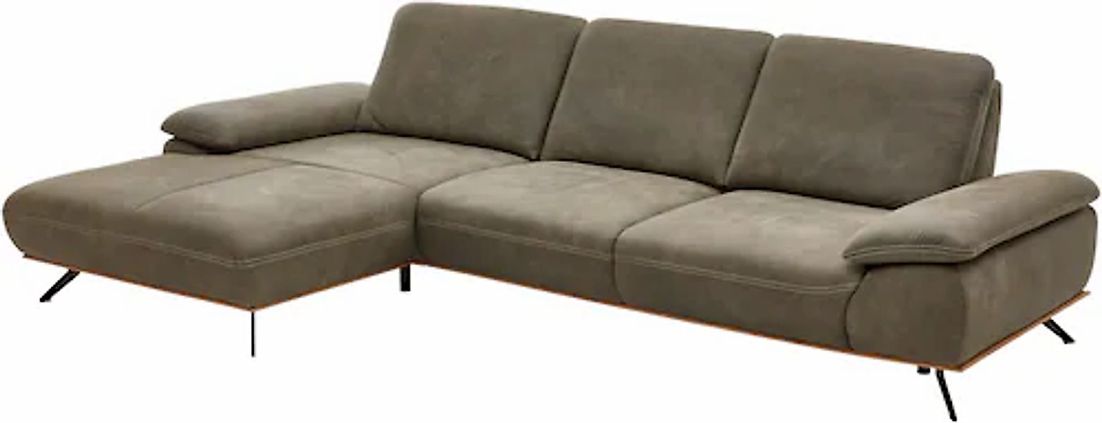 Die PlanBar Ecksofa "PN-EM18063 L-Form", wahlweise mit echt bezogenem Rücke günstig online kaufen