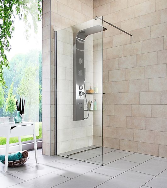 welltime Walk-in-Dusche, Einscheibensicherheitsglas günstig online kaufen