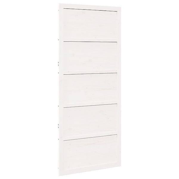 vidaXL Schiebetür Scheunentür Weiß 100x208 cm günstig online kaufen