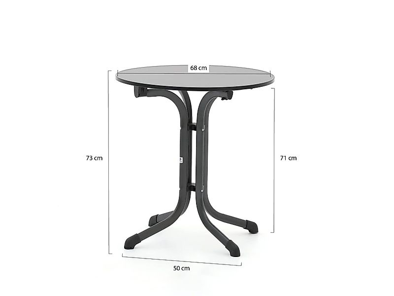 Sieger Vivodur Gartentisch klappbar ø 68 cm (h: 73 cm) günstig online kaufen