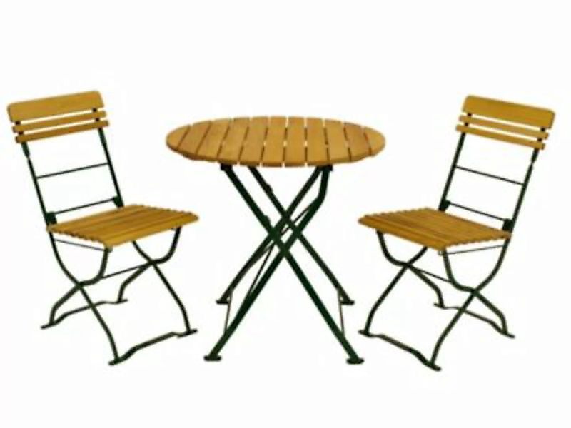 DEGAMO® Biergarten - Garnitur MÜNCHEN 3-teilig (2x Stuhl, 1x Tisch 77cm run günstig online kaufen