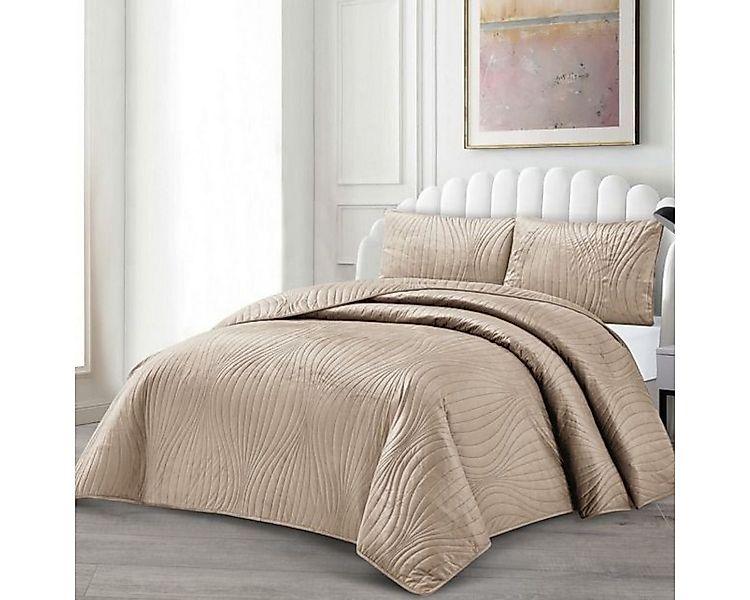 alesvelt Tagesdecke Set Iris Überwurf Decke 3-Teilig 240 x 250 cm günstig online kaufen
