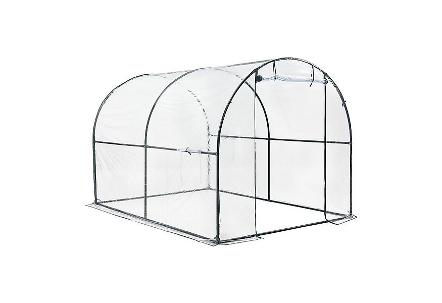 en.casa Foliengewächshaus, »Grünwald« Gewächshaus 200 x 300 x 190 cm mit PV günstig online kaufen