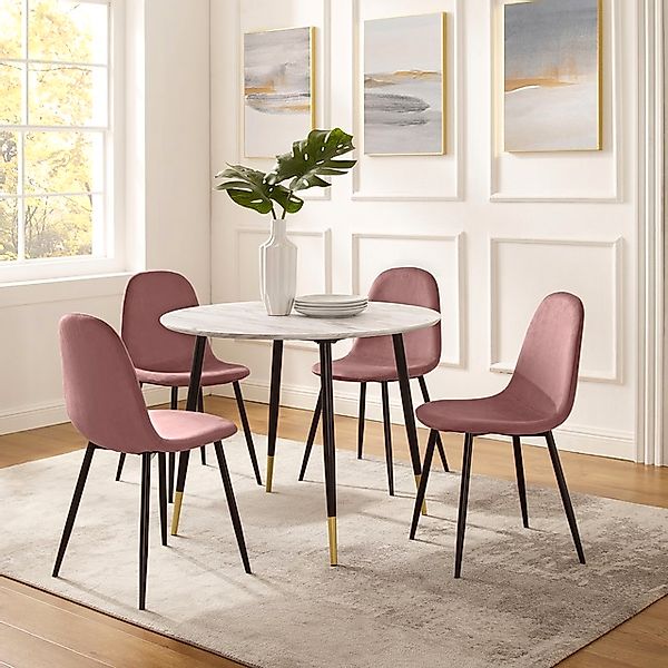 Leonique Essgruppe »Eadwine, TOPSELLER! Sitzgruppe Esstisch plus 4 Esszimme günstig online kaufen