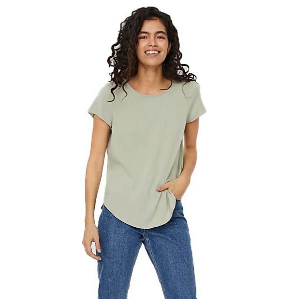 Vero Moda Becca Plain Kurzärmeliges T-shirt S Desert Sage günstig online kaufen