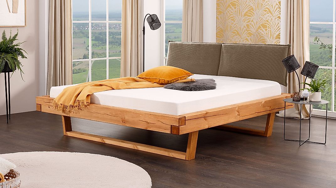 Massivart® Massivholzbett Balkenbett BODIL / Kiefer günstig online kaufen