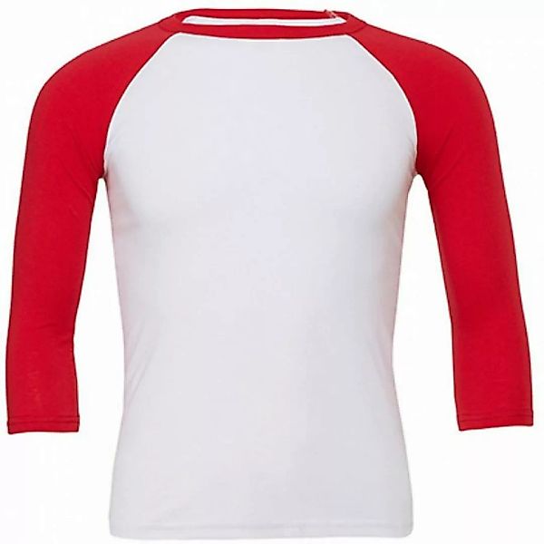 Bella + Canvas Langarmshirt Herren 3 / 4 Sleeve Baseball T-Shirt günstig online kaufen