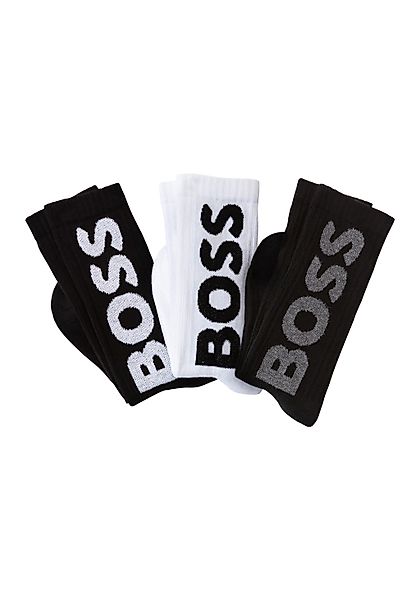 BOSS Socken "3P QS Rib Logo CC" mit Logo günstig online kaufen