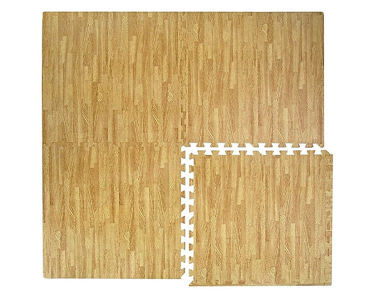 eyepower Puzzlematte Puzzlematte Holzmotiv 60x60cm Holzmuster Hellbraun günstig online kaufen