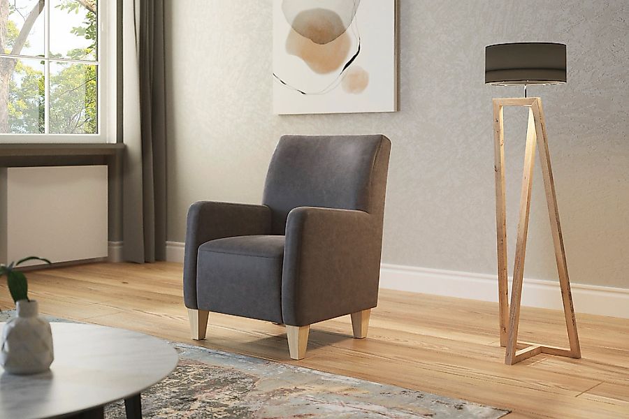 Home affaire Sessel "Viva", mit Federkern, mit Buchefüßen günstig online kaufen