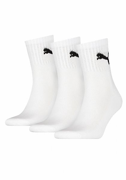 PUMA Sportsocken "short crew" 3 Stk. tlg. gepolsterte Frottee-Sohle, atmung günstig online kaufen