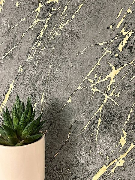 Newroom Vliestapete Home & Living Marmor, Anthrazit Tapete Modern Marmor - günstig online kaufen