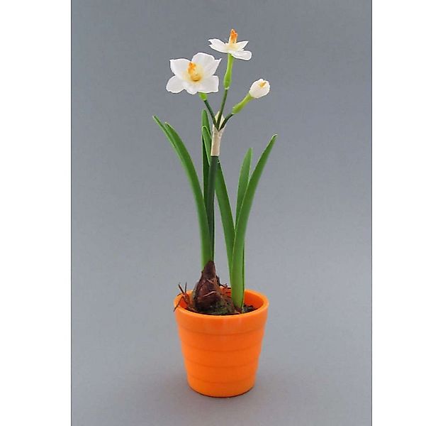Kunstblume Kunstpflanze, Blume NARZISSE ca. 23cm. Im runden Kunststofftopf. günstig online kaufen