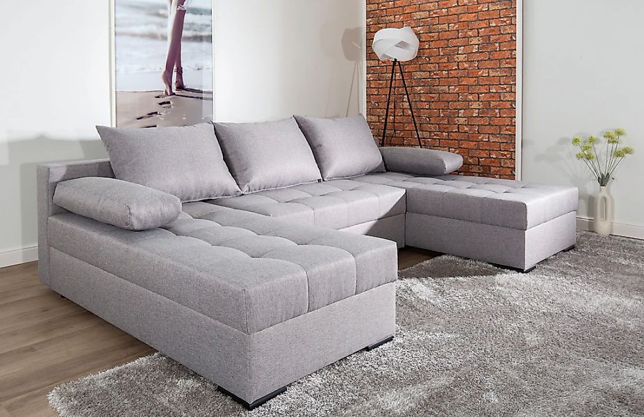 COLLECTION AB Wohnlandschaft "Josy, U-Form, Schlafsofa mit Bettkasten", (Co günstig online kaufen