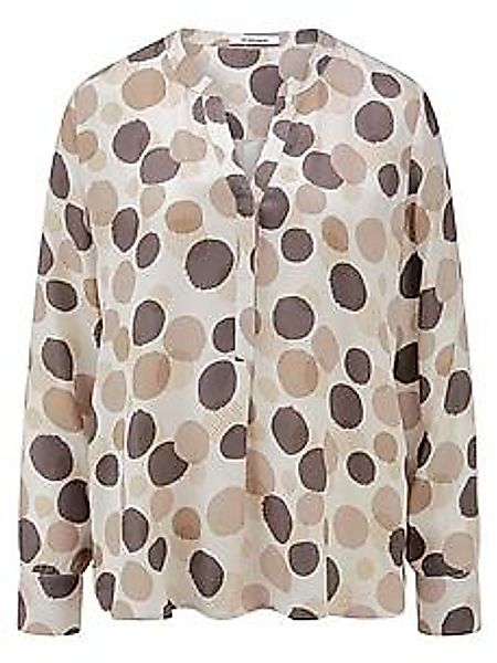 Bluse Rundhals-Ausschnitt Peter Hahn beige günstig online kaufen