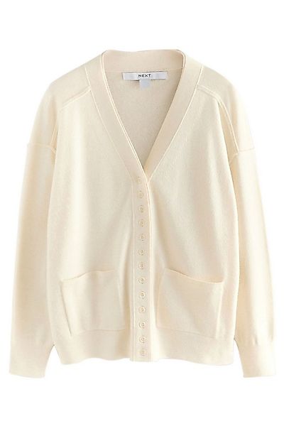 Next Strickjacke Superweiche Strickjacke mit V-Ausschnitt +Taschen (1-tlg) günstig online kaufen