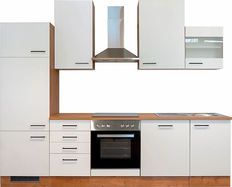 Flex-Well Exclusiv Küchenzeile Vintea 280 cm Magnolia-Lancelot Oak günstig online kaufen