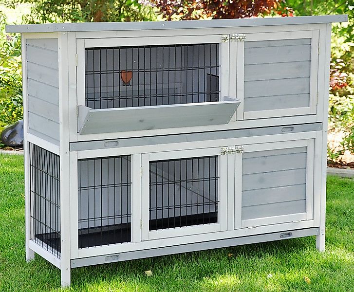 nanook Kleintierkäfig Kleintierstall Bommel 122 x 50 x 101 cm grau günstig online kaufen