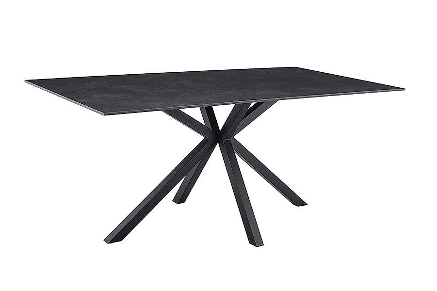 riess-ambiente Esstisch GALAXIE 160cm grau/schwarz – Keramik, Metallgestell günstig online kaufen