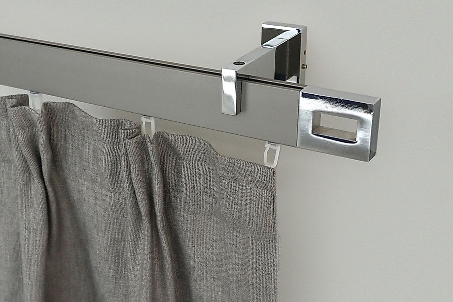 GARESA Gardinenstange »FLAT«, 1 läufig-läufig, Wunschmaßlänge, Rechteckprof günstig online kaufen