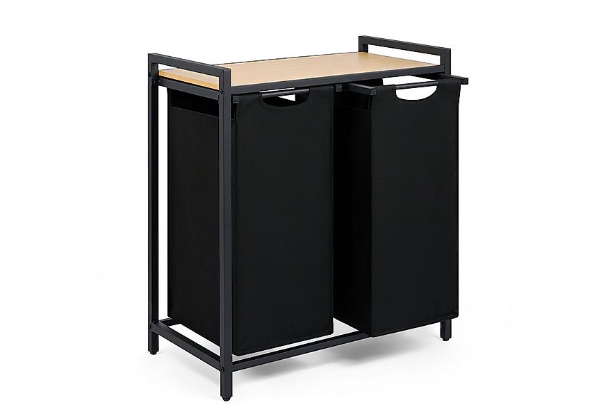 Blumtal Ausziehwäschekorb 2-4 Fächer Wäschesammler mit Ablage und Metallrah günstig online kaufen