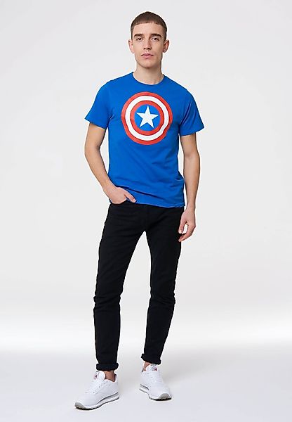 LOGOSHIRT T-Shirt "Captain America" mit Captain America Shield Print günstig online kaufen