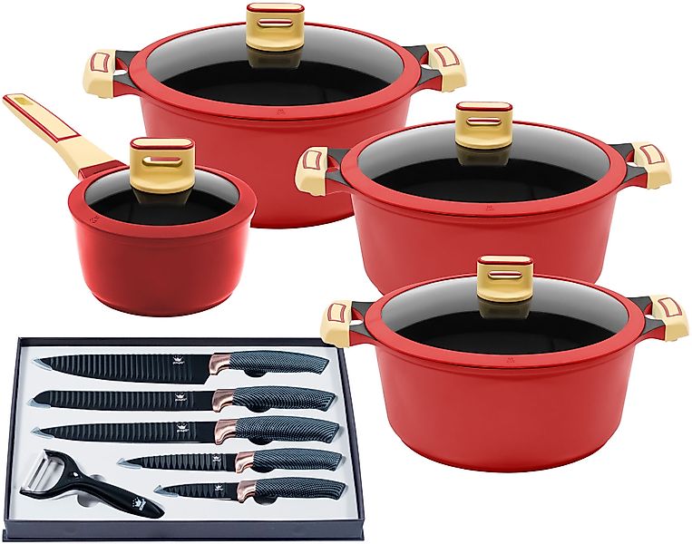 KING Topf-Set »GOURMET« Set, je 1 Kochtopf 18/20/24 cm, 1 Stieltopf 16 cm, günstig online kaufen