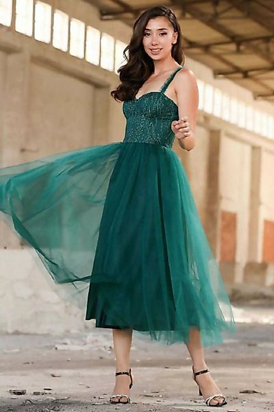 Modabout Abendkleid Damen Abendkleid Midikleid Schulterfrei - NELB0553D8855 günstig online kaufen