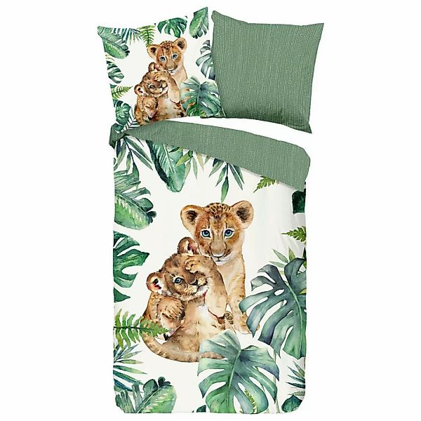 good morning Kinderbettwäsche »Jungle«, 100% Baumwolle, 135x200, Reißversch günstig online kaufen