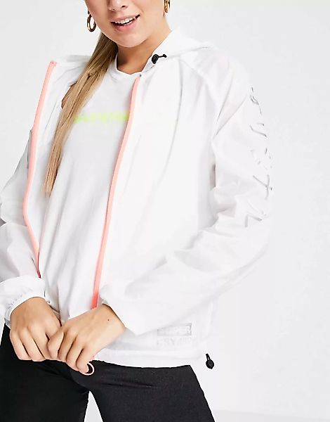 Superdry Sport – Streetport Batwing – Leichte Jacke in Weiß günstig online kaufen