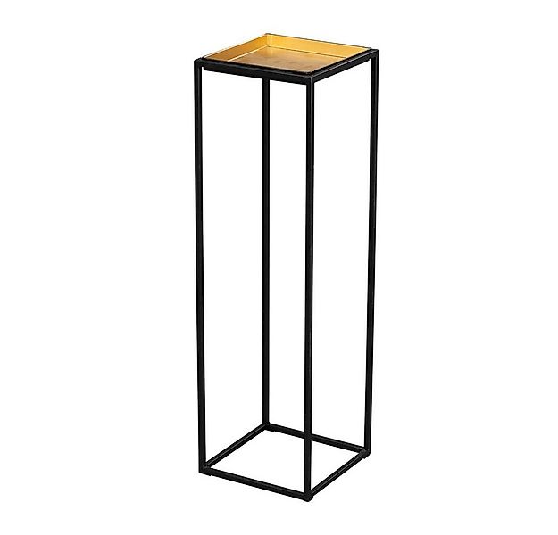MICA Blumentopf Pflanzständer Säule schwarz/gold - ca. 21 x 21 x 70 cm günstig online kaufen