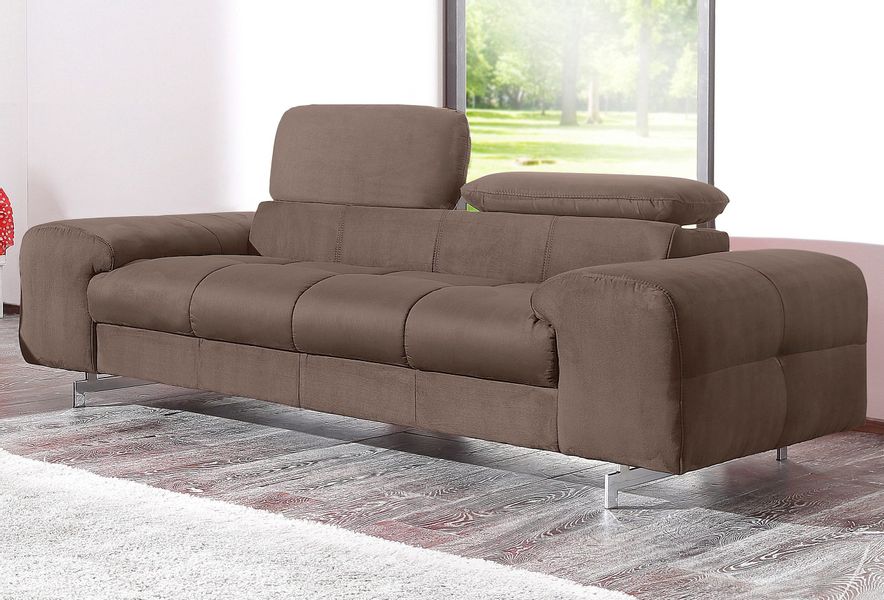 COTTA 2-Sitzer "Chef" Big-Sofa mit Kopfteilverstellung, edle Metallkufen günstig online kaufen