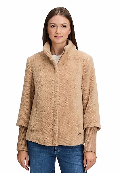 Betty&Co Fellimitatjacke "Damen Kuscheljacke mit Rippbündchen" günstig online kaufen