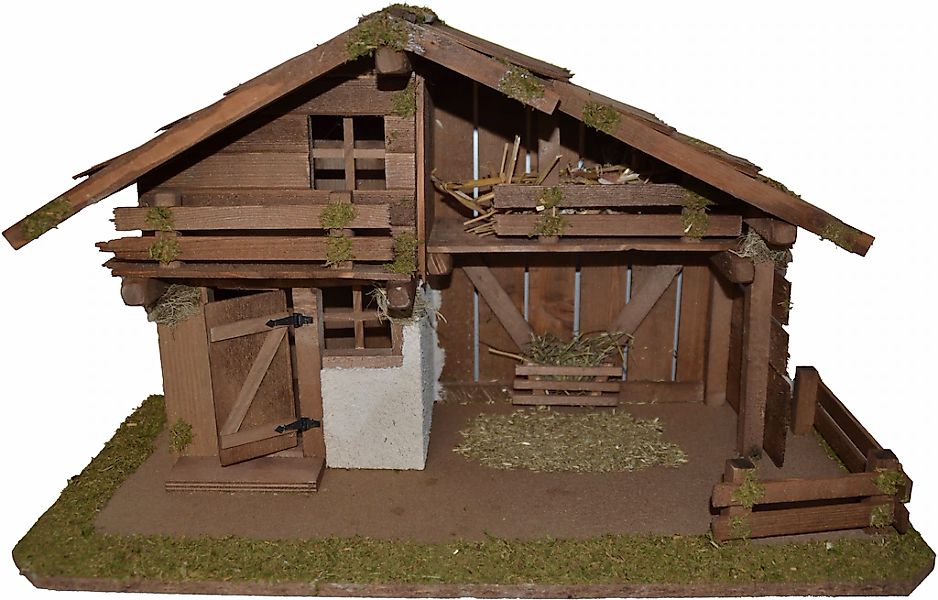 Alfred Kolbe Krippe "Weihnachtsdeko" aus Holz, 59,5x30x35 cm, für Figuren b günstig online kaufen