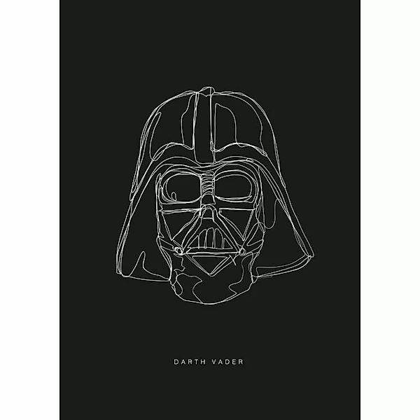 Komar Poster Star Wars Lines Dark Side Vader Star Wars B/L: ca. 50x70 cm günstig online kaufen