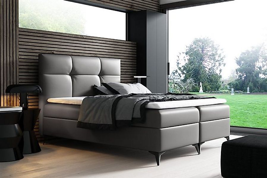 Fun Möbel Boxspringbett Boxspringbett Schlafzimmerbett FAITH in Kunstleder günstig online kaufen