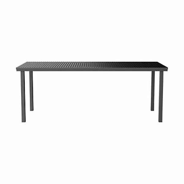 rechteckiger Tisch 19 Outdoors metall schwarz / 200,5 x 90 cm - Aluminium - günstig online kaufen