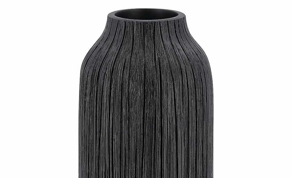 HOME STORY Deko Vase   ¦ schwarz ¦ Polyresin (Kunstharz) ¦ Maße (cm): H: 30 günstig online kaufen