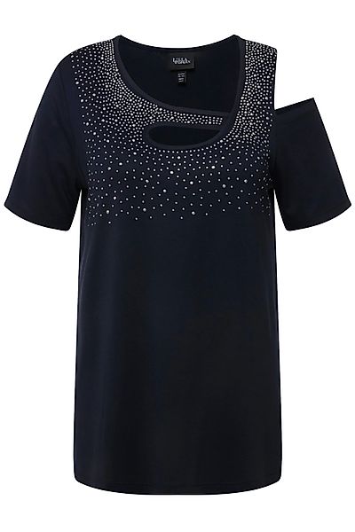 Ulla Popken T-Shirt T-Shirt Ziersteine A-Linie günstig online kaufen
