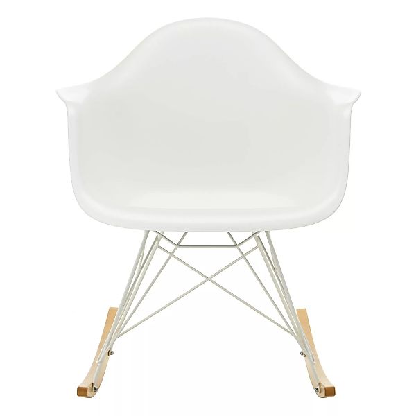 Vitra - Eames Plastic Armchair RAR Schaukelstuhl weiß - weiß/Sitzschale Pol günstig online kaufen