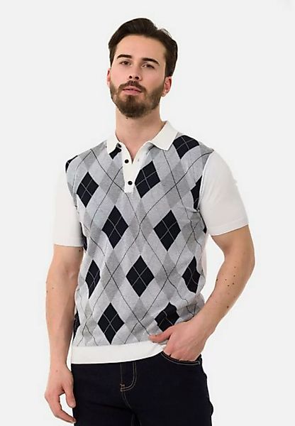 Cipo & Baxx Poloshirt mit coolem Rautenmuster günstig online kaufen