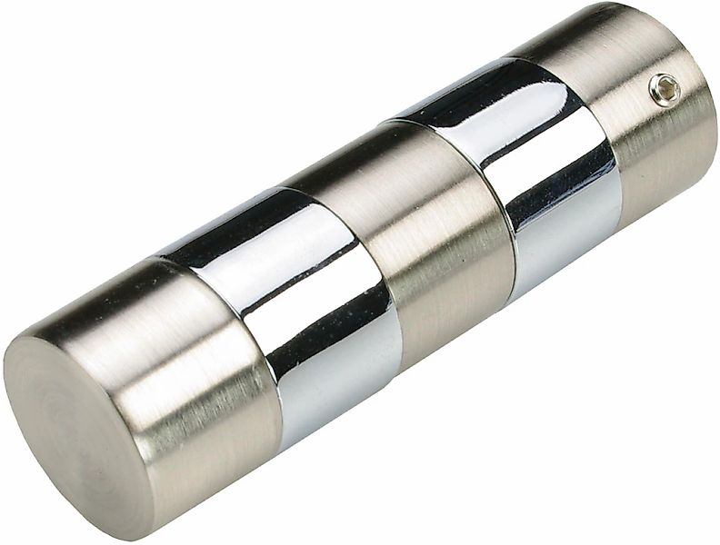 Liedeco Gardinenstangen-Endstück "Endstück, Endknopf edelstahl-optik "Franc günstig online kaufen