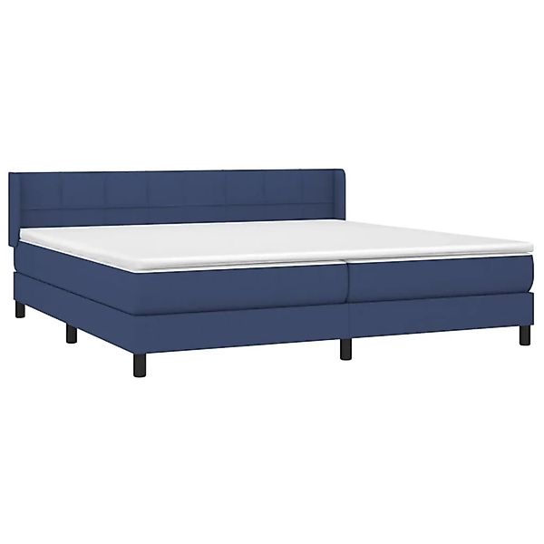 vidaXL Boxspringbett mit Matratze Blau 200x200 cm Stoff 3129743 günstig online kaufen